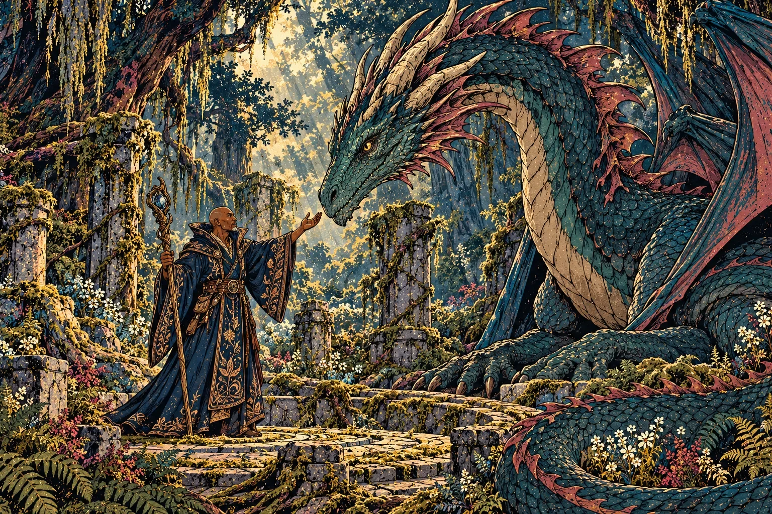 wizard and a dragon