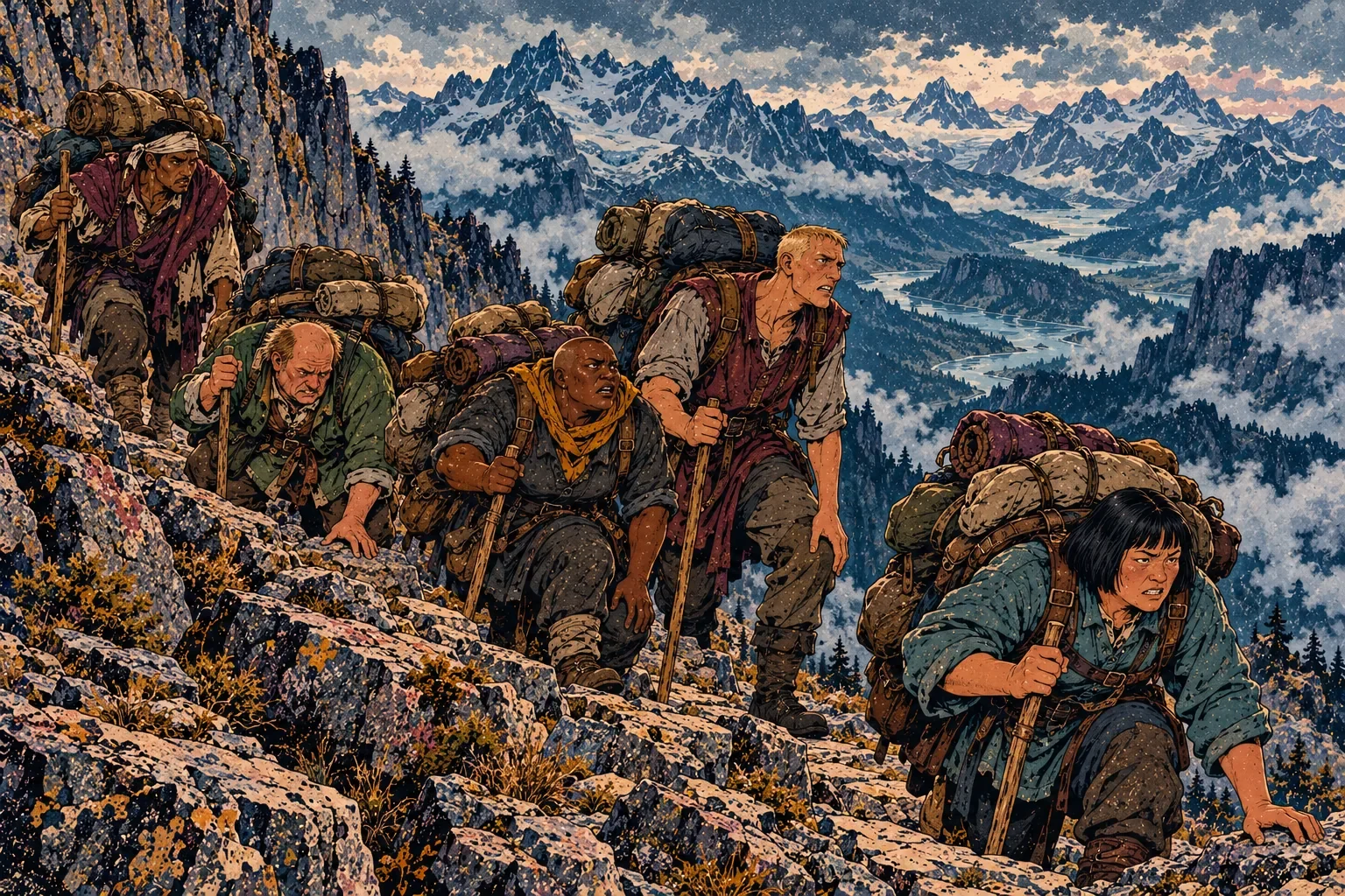 climbing mountains