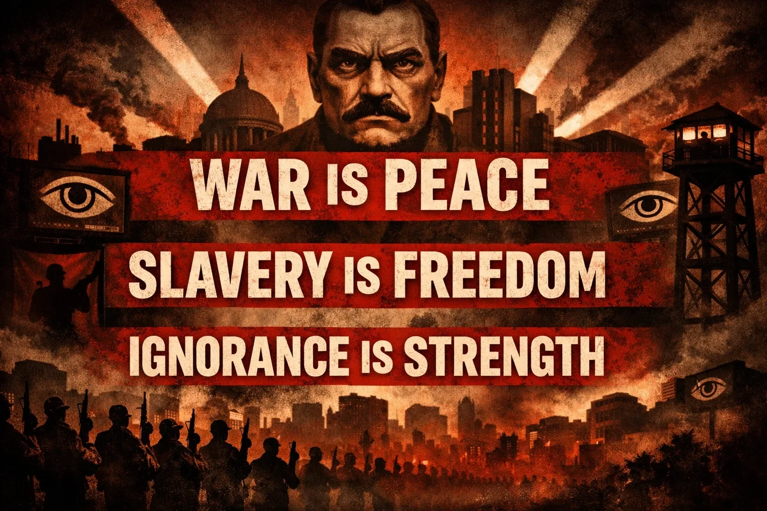 1984. War is Peace. Slavery is Freedom. Ignorance is Strength.